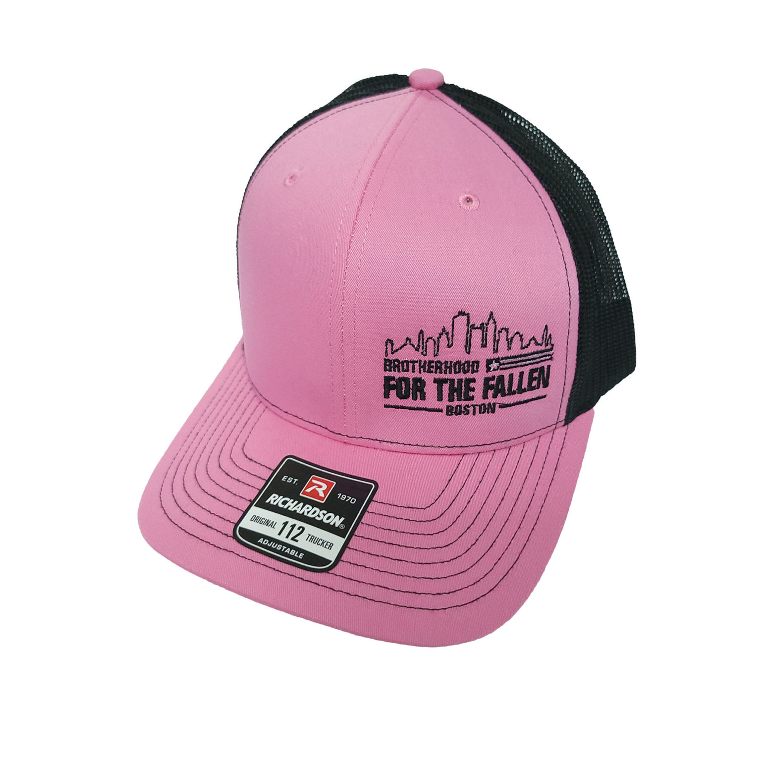 Pink/Black Trucker Mesh Skyline Logo Hat